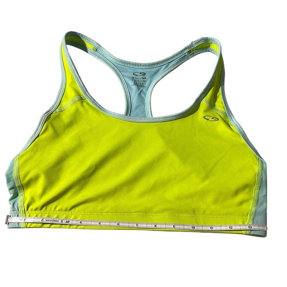 Champion Power Core Neon Green and Blue Sports Bra, XL - Picture 7 of 9